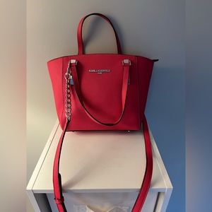 Rose Red Karl Lagerfeld Bag- LIKE NEW